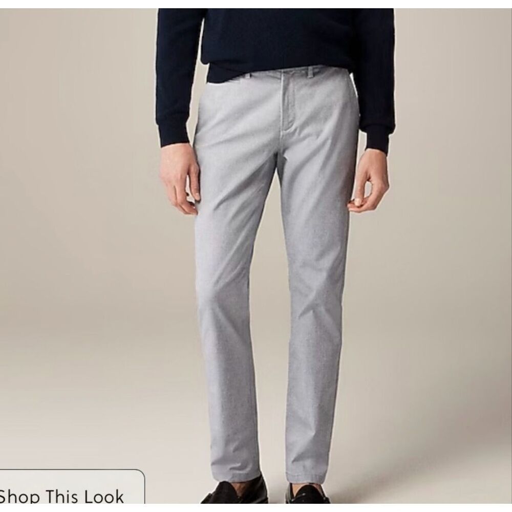 J. Crew Slim Fit Tech Oxford Pant In Light Blue NWT Size 32/32
